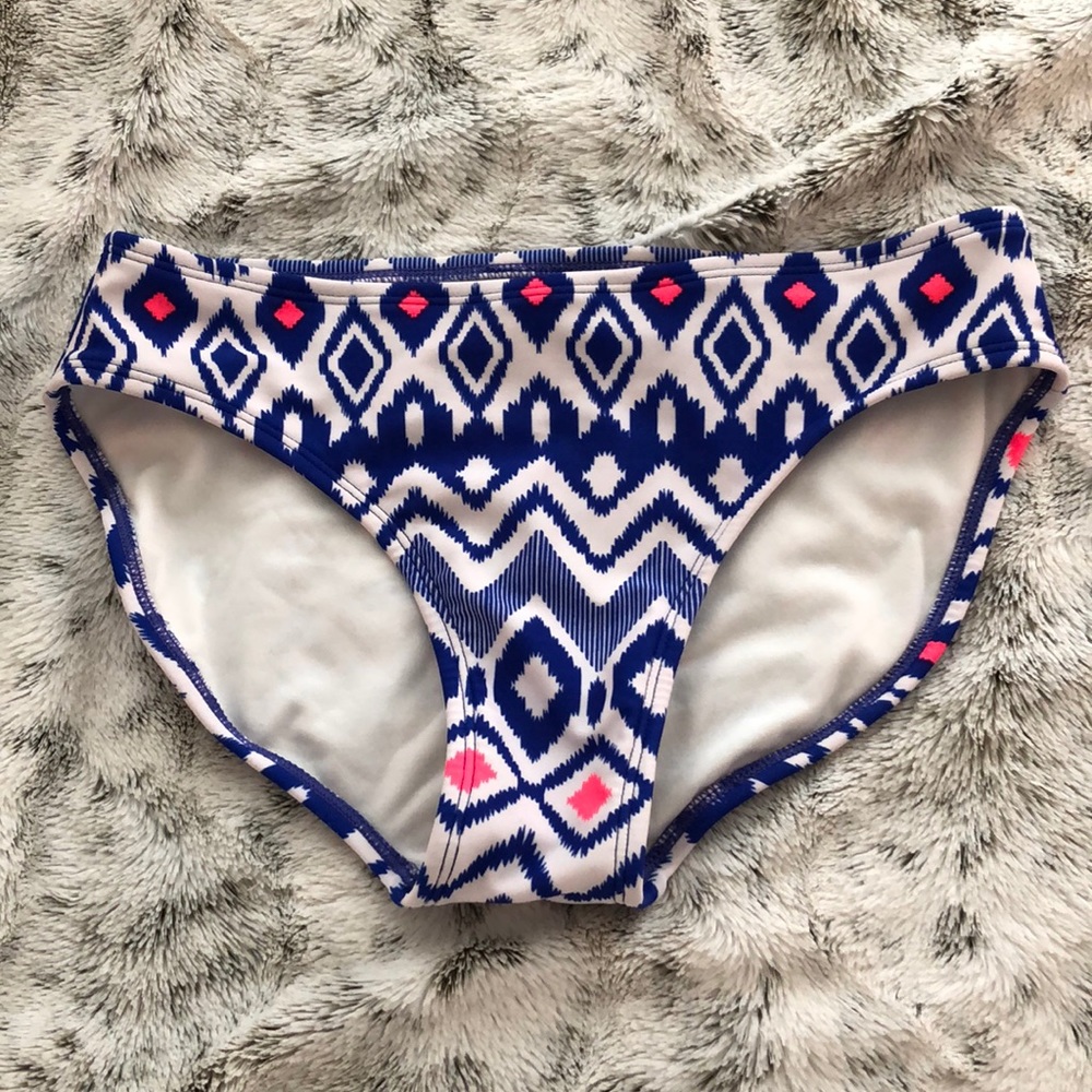 Colorful Blue Matching Bathing Suit Bottoms